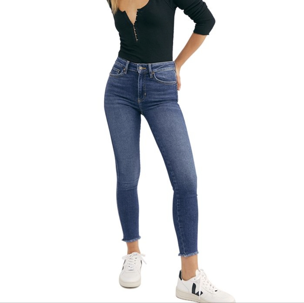 We the free high raise raw cuff jegging